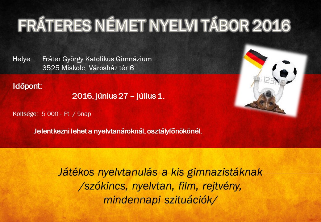 német tábor 2016